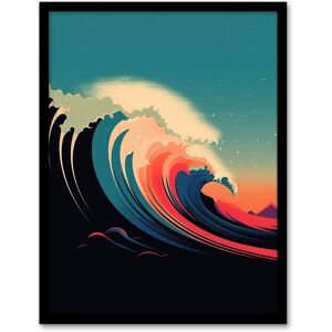 Artery8 Rainbow Bomb Wave Ocean Sea Bauhaus Wave Bathroom Toilet Art Print Framed Poster Wall Decor 12x16 inch in Black Size: W12" x H16" Black W12" x H16" Artery8 Rainbow Bomb Wave Ocean Sea Bauhaus Wave Bathroom Toilet Art Print Framed Poster Wall Decor 12x16 inch in Black Size: W12" x H16" Black W12" x H16"