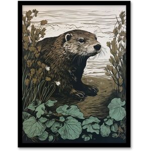 Artery8 Otters Landing By George Sinclair Vintage Botanical Earthy Aesthetic River Art Print Framed Poster Wall Decor 12x16 inch Size: W12" x H16" Black W12" x H16" Artery8 Otters Landing By George Sinclair Vintage Botanical Earthy Aesthetic River Art Print Framed Poster Wall Decor 12x16 inch Size: W12" x H16" Black W12" x H16"