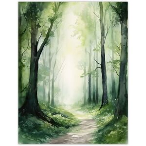 Artery8 Sage Green Springtime By Kath Raymond Forest Trees Soft & Dreamy Watercolour Painting Unframed Wall Art Print Poster Home Decor Premium Multicolor W12" x H16" Artery8 Sage Green Springtime By Kath Raymond Forest Trees Soft & Dreamy Watercolour Painting Unframed Wall Art Print Poster Home Decor Premium Multicolor W12" x H16"