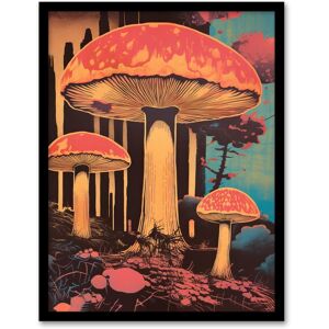 Artery8 Vintage Mushroom Aesthetic Earthy Forest Screenprint Cep Kitchen Art Print Framed Poster Wall Decor 12x16 inch in Black Size: W12" x H16" Black W12" x H16" Artery8 Vintage Mushroom Aesthetic Earthy Forest Screenprint Cep Kitchen Art Print Framed Poster Wall Decor 12x16 inch in Black Size: W12" x H16" Black W12" x H16"