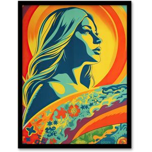 Artery8 Wall Art Print Surfer Aesthetic Sunset Surfing Floral Surf Board Vibrant Bold Bright Colourful Painting Art Framed Size: W12" x H16" Multicolor W12" x H16" Artery8 Wall Art Print Surfer Aesthetic Sunset Surfing Floral Surf Board Vibrant Bold Bright Colourful Painting Art Framed Size: W12" x H16" Multicolor W12" x H16"