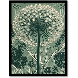 Artery8 Wall Art Print Single Allium Flower Modern Painting Green White Florets Wildflower Spring Bloom Nature Colourful Bright Floral Modern Artwork Green W12" x H16" Artery8 Wall Art Print Single Allium Flower Modern Painting Green White Florets Wildflower Spring Bloom Nature Colourful Bright Floral Modern Artwork Green W12" x H16"