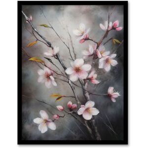 Artery8 Wall Art Print Cherry Blossom Tree Branch Soft Pastel Painting Pink Grey Elegant Detail Bloom Nature Colourful Bright Floral Modern Artwork Grey W12" x H16" Artery8 Wall Art Print Cherry Blossom Tree Branch Soft Pastel Painting Pink Grey Elegant Detail Bloom Nature Colourful Bright Floral Modern Artwork Grey W12" x H16"