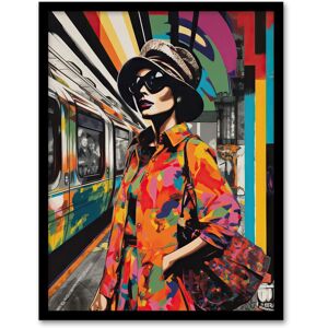 Artery8 Wall Art Print Paris Metro Parisian Fashion Collage Artwork Rainbow Train Station Retro Colour Patterns Vibrant Colourful Bold Pop Art Modern Multicolor W12" x H16" Artery8 Wall Art Print Paris Metro Parisian Fashion Collage Artwork Rainbow Train Station Retro Colour Patterns Vibrant Colourful Bold Pop Art Modern Multicolor W12" x H16"