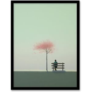 Artery8 Wall Art Print Cherry Tree Park By Amy Denver Minimalist Soft Pastel Grey Pale Green Minimalism Simple Modern Artwork Art Framed Green W12" x H16" Artery8 Wall Art Print Cherry Tree Park By Amy Denver Minimalist Soft Pastel Grey Pale Green Minimalism Simple Modern Artwork Art Framed Green W12" x H16"