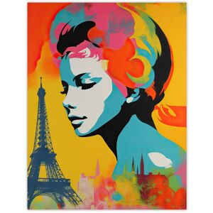 Artery8 Wall Art Print I Left My Heart In Paris Vibrant Painting Retro Woman Portrait With Eiffel Tower Cityscape Poster Size: W12" x H16" Multicolor W12" x H16" Artery8 Wall Art Print I Left My Heart In Paris Vibrant Painting Retro Woman Portrait With Eiffel Tower Cityscape Poster Size: W12" x H16" Multicolor W12" x H16"