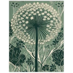 Artery8 Wall Art Print Single Allium Flower Modern Painting Green White Florets Wildflower Spring Bloom Nature Colourful Bright Floral Modern Artwork Green W12" x H16" Artery8 Wall Art Print Single Allium Flower Modern Painting Green White Florets Wildflower Spring Bloom Nature Colourful Bright Floral Modern Artwork Green W12" x H16"