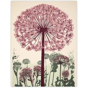 Artery8 Wall Art Print Allium Flower Blooms Linocut Painting Pink Green Wildflower Spring Field Nature Colourful Bright Floral Modern Artwork Poster Pink W12" x H16" Artery8 Wall Art Print Allium Flower Blooms Linocut Painting Pink Green Wildflower Spring Field Nature Colourful Bright Floral Modern Artwork Poster Pink W12" x H16"