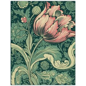 Artery8 Wall Art Print Single Tulip Flower Art Nouveau Painting Pastel Colour Teal Blue Pink William Morris Style Spring Bloom Colourful Bright Green W12" x H16" Artery8 Wall Art Print Single Tulip Flower Art Nouveau Painting Pastel Colour Teal Blue Pink William Morris Style Spring Bloom Colourful Bright Green W12" x H16"