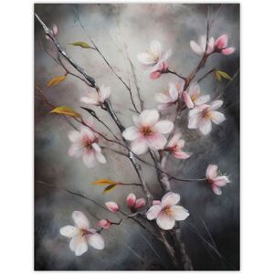 Artery8 Wall Art Print Cherry Blossom Tree Branch Soft Pastel Painting Pink Grey Elegant Detail Bloom Nature Colourful Bright Floral Modern Artwork Grey W12" x H16" Artery8 Wall Art Print Cherry Blossom Tree Branch Soft Pastel Painting Pink Grey Elegant Detail Bloom Nature Colourful Bright Floral Modern Artwork Grey W12" x H16"