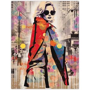 Artery8 Wall Art Print New York Fashion Advert Picture Collage Artwork Woman Colour Fashion Stands Out In Grey City Vibrant Colourful Bold Pop Art Multicolor W12" x H16" Artery8 Wall Art Print New York Fashion Advert Picture Collage Artwork Woman Colour Fashion Stands Out In Grey City Vibrant Colourful Bold Pop Art Multicolor W12" x H16"