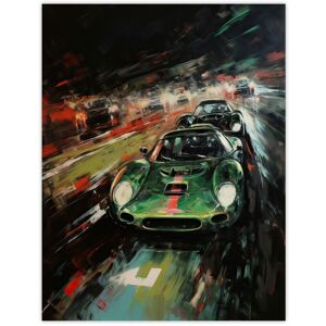 Artery8 Wall Art Print Classic Sports Car British Racing Green Night Race Action Painting For Him Fan Man Cave Poster in Black Size: W18" x H24" Black W18" x H24" Artery8 Wall Art Print Classic Sports Car British Racing Green Night Race Action Painting For Him Fan Man Cave Poster in Black Size: W18" x H24" Black W18" x H24"