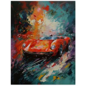 Artery8 Wall Art Print Red Classic Sports Car Oil Painting Colourful Sleek For Him Fan Man Cave Poster Size: W24" x H32" Multicolor W24" x H32" Artery8 Wall Art Print Red Classic Sports Car Oil Painting Colourful Sleek For Him Fan Man Cave Poster Size: W24" x H32" Multicolor W24" x H32"