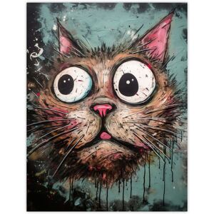 Artery8 Wall Art Print Graffiti Street Art Bug Eyed Cat Artwork By Tom Jones Poster Size: W24" x H32" Multicolor W24" x H32" Artery8 Wall Art Print Graffiti Street Art Bug Eyed Cat Artwork By Tom Jones Poster Size: W24" x H32" Multicolor W24" x H32"