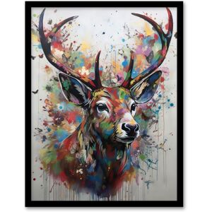 Artery8 The Butterfly Stag Soft Pastel Colours Deer Ink Framed Wall Art Print Size: W12" x H16" Multicolor W12" x H16" Artery8 The Butterfly Stag Soft Pastel Colours Deer Ink Framed Wall Art Print Size: W12" x H16" Multicolor W12" x H16"