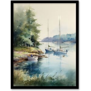 Artery8 Wall Art Print Sailboat Watercolour Study River Thames 1967 Art Framed Size: W12" x H16" Multicolor W12" x H16" Artery8 Wall Art Print Sailboat Watercolour Study River Thames 1967 Art Framed Size: W12" x H16" Multicolor W12" x H16"
