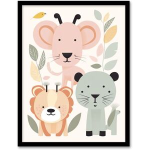 Artery8 Wall Art Print Cute Zoo Baby Animals Pastel Colour Graphic Artwork Jungle Forest Friends Kids Bedroom Painting Art Framed Size: W12" x H16" Multicolor W12" x H16" Artery8 Wall Art Print Cute Zoo Baby Animals Pastel Colour Graphic Artwork Jungle Forest Friends Kids Bedroom Painting Art Framed Size: W12" x H16" Multicolor W12" x H16"