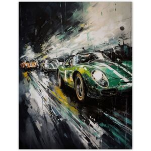 Artery8 Wall Art Print Classic Race Cars Night Scene British Racing Green Motorsport Fan For Him Man Cave Poster Size: W12" x H16" Green W12" x H16" Artery8 Wall Art Print Classic Race Cars Night Scene British Racing Green Motorsport Fan For Him Man Cave Poster Size: W12" x H16" Green W12" x H16"