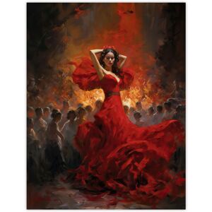 Artery8 Wall Art Print Carmen Dancing Oil Painting Fiery Gypsy Seductive Dance In Red Dress Poster Size: W12" x H16" Red W12" x H16" Artery8 Wall Art Print Carmen Dancing Oil Painting Fiery Gypsy Seductive Dance In Red Dress Poster Size: W12" x H16" Red W12" x H16"