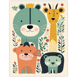 Artery8 Wall Art Print Cute Zoo Animals Pastel Colour Graphic Artwork Jungle Forest Friends Kids Bedroom Painting Poster Size: W12" x H16" Multicolor W12" x H16" Artery8 Wall Art Print Cute Zoo Animals Pastel Colour Graphic Artwork Jungle Forest Friends Kids Bedroom Painting Poster Size: W12" x H16" Multicolor W12" x H16"