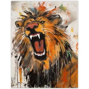Artery8 Wall Art Print The Circus Lion Roars Painting By Tom Jones Poster in Orange Size: W12" x H16" Orange W12" x H16" Artery8 Wall Art Print The Circus Lion Roars Painting By Tom Jones Poster in Orange Size: W12" x H16" Orange W12" x H16"