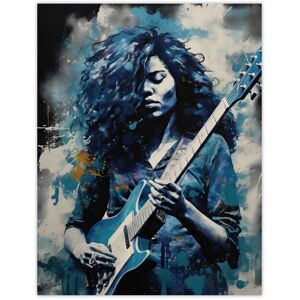Artery8 Wall Art Print Woman Playing The Electric Guitar Acrylic Painting Female Blues Musician Splat Paint Portrait Music Poster Size: W12" x H16" Blue W12" x H16" Artery8 Wall Art Print Woman Playing The Electric Guitar Acrylic Painting Female Blues Musician Splat Paint Portrait Music Poster Size: W12" x H16" Blue W12" x H16"