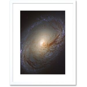 Artery8 Wall Art Print Hubble Space Astronomy NGC 3368 Orange Blue Galaxy Also Known As Messier 96 Starbirth Occurring Along Dark Dust Gas Filaments White W7" x H9" Artery8 Wall Art Print Hubble Space Astronomy NGC 3368 Orange Blue Galaxy Also Known As Messier 96 Starbirth Occurring Along Dark Dust Gas Filaments White W7" x H9"