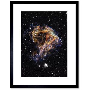 Artery8 Wall Art Print Hubble Space Astronomy Colourful Sheets Of Debris From The Stellar Explosion Of N 49 DEM L 190 Supernova Remnant Artwork Black W7" x H9" Artery8 Wall Art Print Hubble Space Astronomy Colourful Sheets Of Debris From The Stellar Explosion Of N 49 DEM L 190 Supernova Remnant Artwork Black W7" x H9"