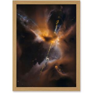 Artery8 Hubble Space Telescope Image Herbig-Haro Jet HH 24 Celestial Lightsaber In Milky Way Dust & Gas Clouds Birth Star Art Print Framed Poster Beige W12" x H16" Artery8 Hubble Space Telescope Image Herbig-Haro Jet HH 24 Celestial Lightsaber In Milky Way Dust & Gas Clouds Birth Star Art Print Framed Poster Beige W12" x H16"