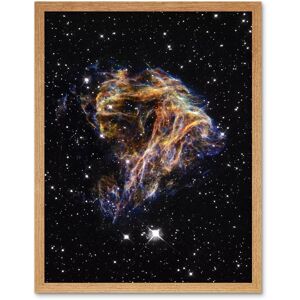 Artery8 Hubble Space Telescope Image Colourful Sheets Of Debris From The Stellar Explosion Of N 49 DEM L 190 Supernova Remnant Art Print Framed Beige W12" x H16" Artery8 Hubble Space Telescope Image Colourful Sheets Of Debris From The Stellar Explosion Of N 49 DEM L 190 Supernova Remnant Art Print Framed Beige W12" x H16"
