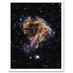 Artery8 Hubble Space Telescope Image Colourful Sheets Of Debris From The Stellar Explosion Of N 49 DEM L 190 Supernova Remnant Art Print Framed White W12" x H16" Artery8 Hubble Space Telescope Image Colourful Sheets Of Debris From The Stellar Explosion Of N 49 DEM L 190 Supernova Remnant Art Print Framed White W12" x H16"