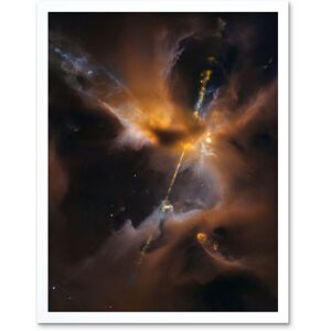 Artery8 Hubble Space Telescope Image Herbig-Haro Jet HH 24 Celestial Lightsaber In Milky Way Dust & Gas Clouds Birth Star Art Print Framed Poster White A4 Artery8 Hubble Space Telescope Image Herbig-Haro Jet HH 24 Celestial Lightsaber In Milky Way Dust & Gas Clouds Birth Star Art Print Framed Poster White A4