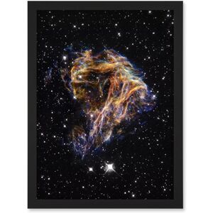 Artery8 Hubble Space Telescope Image Colourful Sheets Of Debris From The Stellar Explosion Of N 49 DEM L 190 Supernova Remnant Art Print Framed Black A4 Artery8 Hubble Space Telescope Image Colourful Sheets Of Debris From The Stellar Explosion Of N 49 DEM L 190 Supernova Remnant Art Print Framed Black A4