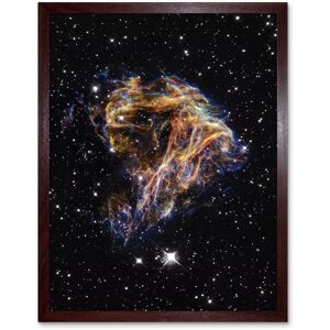 Artery8 Hubble Space Telescope Image Colourful Sheets Of Debris From The Stellar Explosion Of N 49 DEM L 190 Supernova Remnant Art Print Framed Brown A4 Artery8 Hubble Space Telescope Image Colourful Sheets Of Debris From The Stellar Explosion Of N 49 DEM L 190 Supernova Remnant Art Print Framed Brown A4