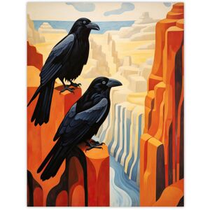 Artery8 Grand Canyon Crows Birds Abstract Minimalist Landscape Artwork Painting Unframed Wall Art Print Poster Home Decor Premium Size: W18" x H24" Multicolor W18" x H24" Artery8 Grand Canyon Crows Birds Abstract Minimalist Landscape Artwork Painting Unframed Wall Art Print Poster Home Decor Premium Size: W18" x H24" Multicolor W18" x H24"