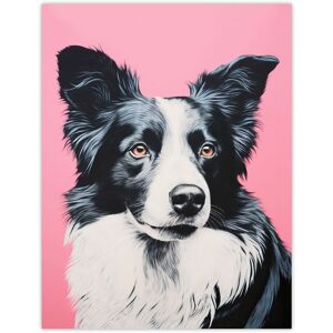 Artery8 Border Collie Pastel Pink Screen Print Risograph Artwork Spot Block Colour Duotone Retro Riso Interior Design Unframed Wall Art Print Poster Multicolor W24" x H32" Artery8 Border Collie Pastel Pink Screen Print Risograph Artwork Spot Block Colour Duotone Retro Riso Interior Design Unframed Wall Art Print Poster Multicolor W24" x H32"