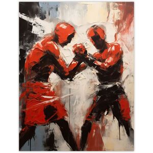 Artery8 Wall Art Print The Red Boxers Boxing Sparring Oil Painting Action Sport Artwork Poster Size: W24" x H32" Multicolor W24" x H32" Artery8 Wall Art Print The Red Boxers Boxing Sparring Oil Painting Action Sport Artwork Poster Size: W24" x H32" Multicolor W24" x H32"