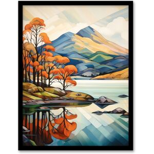 Artery8 Wall Art Print In The Shadow Of Ben Lomond Loch Reflections Autumn Scotland Artwork Painting Art Framed in Black Size: W12" x H16" Black W12" x H16" Artery8 Wall Art Print In The Shadow Of Ben Lomond Loch Reflections Autumn Scotland Artwork Painting Art Framed in Black Size: W12" x H16" Black W12" x H16"