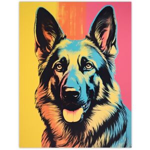 Artery8 Wall Art Print Alsatian Dog Multi Coloured German Shepherd Screen Risograph Artwork Spot Block Colour Duotone Retro Riso Interior Design Multicolor W12" x H16" Artery8 Wall Art Print Alsatian Dog Multi Coloured German Shepherd Screen Risograph Artwork Spot Block Colour Duotone Retro Riso Interior Design Multicolor W12" x H16"