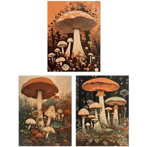 Artery8 Wall Art Print Set of 3 Botanical Fungi Mushroom Paintings Earthy Flora Fauna Nature Living Room Poster s Pack in Orange Size: W12" x H16" Orange W12" x H16" Artery8 Wall Art Print Set of 3 Botanical Fungi Mushroom Paintings Earthy Flora Fauna Nature Living Room Poster s Pack in Orange Size: W12" x H16" Orange W12" x H16"