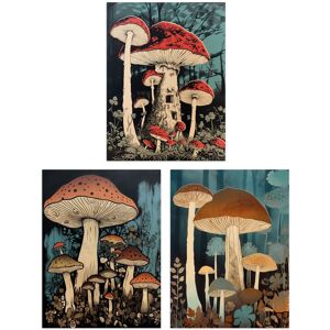 Artery8 Wall Art Print Set of 3 Cep Mushrooms Fungi Paintings Forest Floor Earthy Calming Tones Botanical Aesthetic Living Room Poster s Pack Blue A4 Artery8 Wall Art Print Set of 3 Cep Mushrooms Fungi Paintings Forest Floor Earthy Calming Tones Botanical Aesthetic Living Room Poster s Pack Blue A4