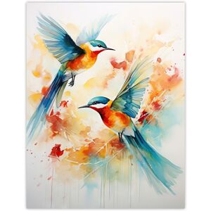 Artery8 Aerial Ballet Watercolour Artwork Bright Bold Birds In Flight Large Wall Unframed Art Poster Print Thick Paper 18X24 Inch Size: W18" x H24" Multicolor W18" x H24" Artery8 Aerial Ballet Watercolour Artwork Bright Bold Birds In Flight Large Wall Unframed Art Poster Print Thick Paper 18X24 Inch Size: W18" x H24" Multicolor W18" x H24"