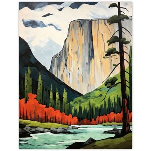 Artery8 El Capitan Autumn Colours Artwork Striking Landmark In Yosemite National Park Extra Large XL Unframed Wall Art Poster Print Multicolor W24" x H32" Artery8 El Capitan Autumn Colours Artwork Striking Landmark In Yosemite National Park Extra Large XL Unframed Wall Art Poster Print Multicolor W24" x H32"