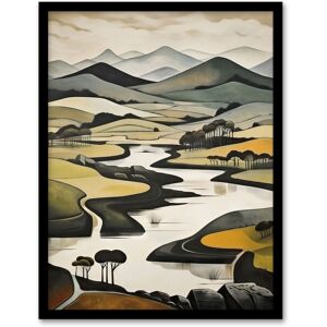 Artery8 Wall Art Print Scottish Highlands Stylised Oil Painting Boho Mountain Hills & Lakes Art Framed in Black Size: W12" x H16" Black W12" x H16" Artery8 Wall Art Print Scottish Highlands Stylised Oil Painting Boho Mountain Hills & Lakes Art Framed in Black Size: W12" x H16" Black W12" x H16"