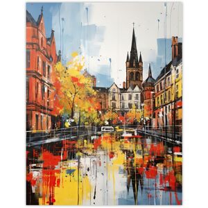 Artery8 Glasgow Cityscape Vibrant Oil Painting Red Yellow Autumn In Scotland Unframed Wall Art Print Poster Home Decor Premium Size: W12" x H16" Multicolor W12" x H16" Artery8 Glasgow Cityscape Vibrant Oil Painting Red Yellow Autumn In Scotland Unframed Wall Art Print Poster Home Decor Premium Size: W12" x H16" Multicolor W12" x H16"