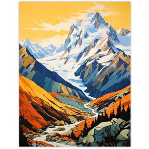 Artery8 Aoraki Mount Cook Artwork Amber Orange Blue National Park New Zealand Snow Peaked Mountain Cloud Piercer Unframed Wall Art Print Poster Home Multicolor W12" x H16" Artery8 Aoraki Mount Cook Artwork Amber Orange Blue National Park New Zealand Snow Peaked Mountain Cloud Piercer Unframed Wall Art Print Poster Home Multicolor W12" x H16"