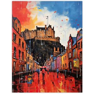 Artery8 Edinburgh Castle Vibrant Oil Painting Autumn Rain Cityscape Unframed Wall Art Print Poster Home Decor Premium Size: W12" x H16" Multicolor W12" x H16" Artery8 Edinburgh Castle Vibrant Oil Painting Autumn Rain Cityscape Unframed Wall Art Print Poster Home Decor Premium Size: W12" x H16" Multicolor W12" x H16"