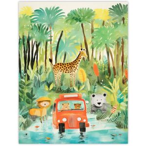 Artery8 Jungle Safari Adventure Animals Kids Bedroom Nursery Giraffe Lion Watercolour Artwork Unframed Wall Art Print Poster Home Decor Premium Multicolor W12" x H16" Artery8 Jungle Safari Adventure Animals Kids Bedroom Nursery Giraffe Lion Watercolour Artwork Unframed Wall Art Print Poster Home Decor Premium Multicolor W12" x H16"