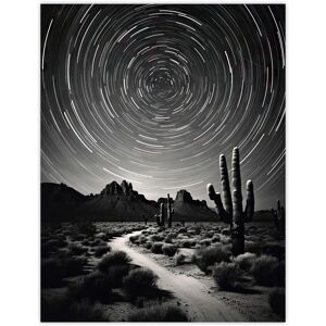 Artery8 Moon & Star Time Lapse Trails Stars Tracing Their Journey Across The Sky Desert Cactus Unframed Wall Art Print Poster Home Decor Premium Multicolor W12" x H16" Artery8 Moon & Star Time Lapse Trails Stars Tracing Their Journey Across The Sky Desert Cactus Unframed Wall Art Print Poster Home Decor Premium Multicolor W12" x H16"