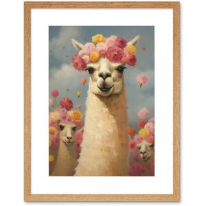 Artery8 Wall Art Print The Llama Wedding Rose Bloom Flower Headdress Fun Artwork Kids Bedroom Artwork Framed 9X7 Inch in Beige Size: W7" x H9" Beige W7" x H9" Artery8 Wall Art Print The Llama Wedding Rose Bloom Flower Headdress Fun Artwork Kids Bedroom Artwork Framed 9X7 Inch in Beige Size: W7" x H9" Beige W7" x H9"